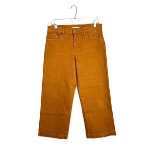 Lucky Brand Midrise Crop Wide Leg Jeans Size 6 / 28 Rust‎ Color